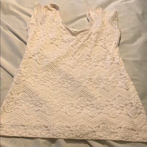 Lace cream shirt